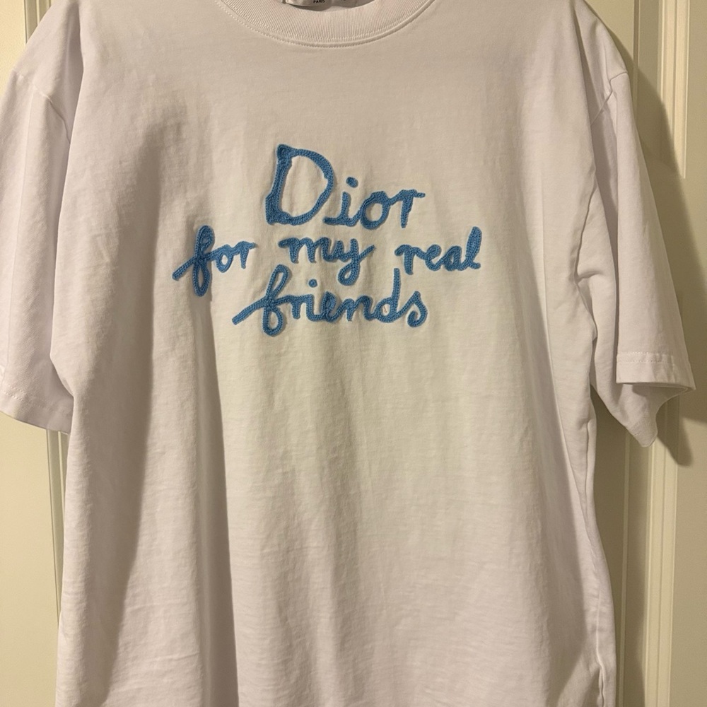 Dior Classic White Tee with Black Logo